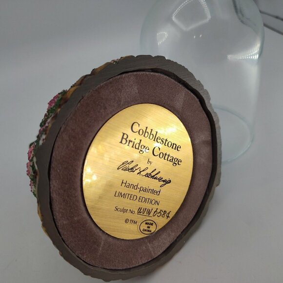 Cobblestone Bridge Cottage Figure Violet Schwenig hand painted Figurine 6584 - Picture 10 of 10